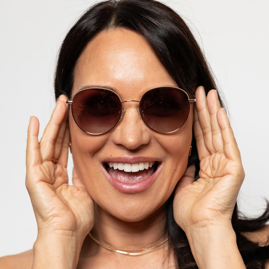 Victoria Rose Gold Brown Locello Women's Polarised