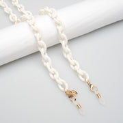 OVERSIZE OVAL LINK NECKLACE - White